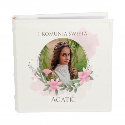 Album ze zdjęciem na Pierwszą Komunię Świętą dla dziewczynki