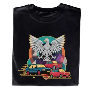Koszulka z Nadrukiem Patriotyczne Auta – t-shirt dla fana, idealny prezent