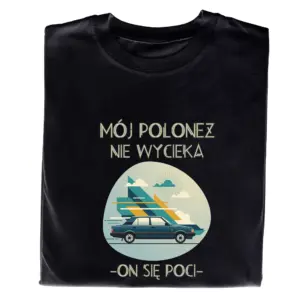 Koszulka z Nadrukiem Polonez – t-shirt dla fana klasycznej motoryzacji, idealny prezent