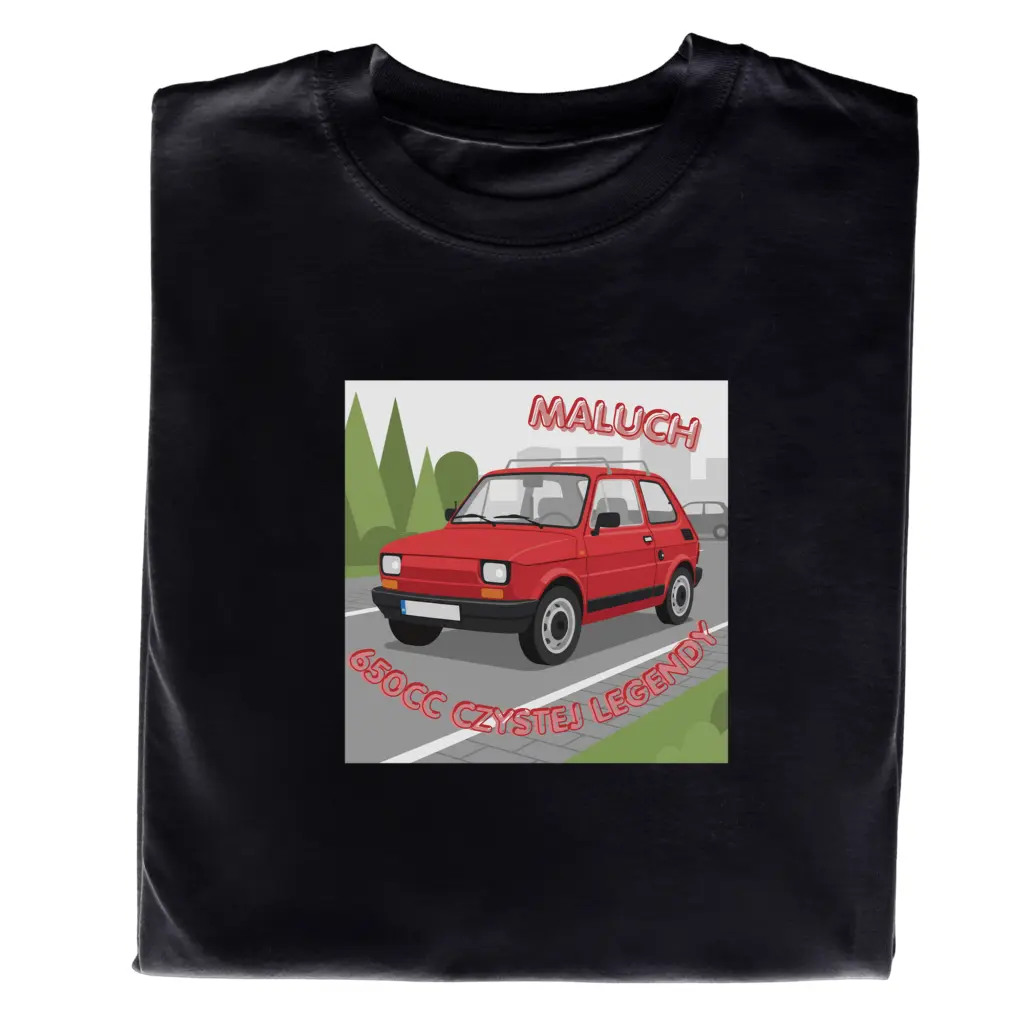 Koszulka Maluch PRL – t-shirt klasyczne auta, idealny prezent dla fana
