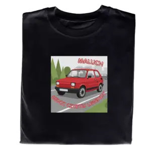 Koszulka Maluch PRL – t-shirt klasyczne auta, idealny prezent dla fana