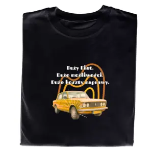 Koszulka Duży Fiat PRL – t-shirt dla fana klasycznych aut, idealny prezent
