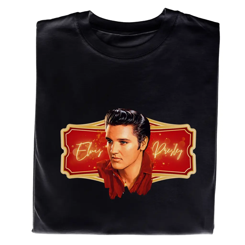 Koszulka z nadrukiem Elvis – t-shirt dla fana, idealny prezent muzyczny