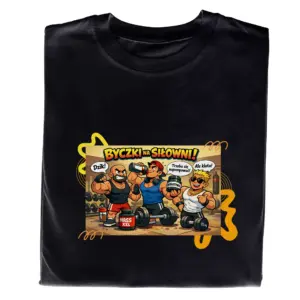 Koszulka Byczki Siłownia – śmieszny t-shirt z nadrukiem, idealny prezent