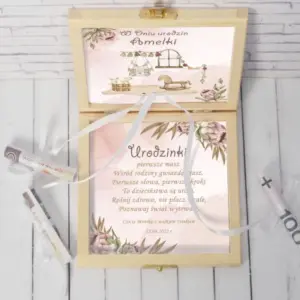 Skrzyneczka z życzeniami na roczek