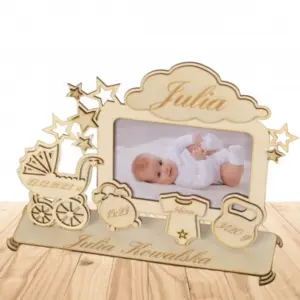 Ramka 3D Metryczka na Chrzest