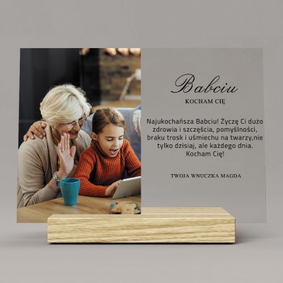 Statuetka ze zdjęciem na dzień Babci
