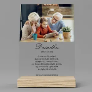 Statuetka ze zdjęciem na dzień Dziadka