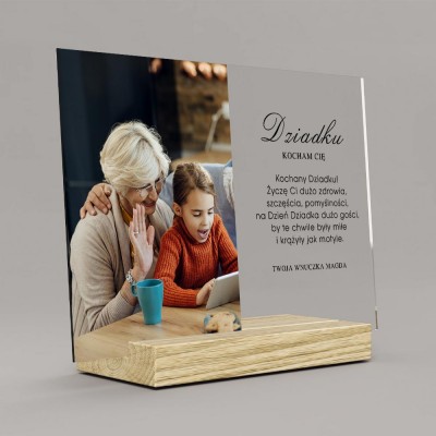 Statuetka ze zdjęciem na dzień Dziadka