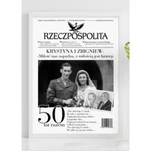 Personalizowany plakat „Rzeczpospolita” – Okładka na każdą rocznicę ślubu