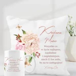 Poduszka i Kubek dla Kochanej Mamy