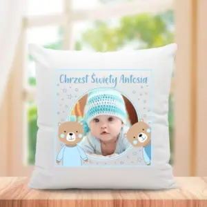 Foto poduszka ze zdjęciem na Chrzest Święty