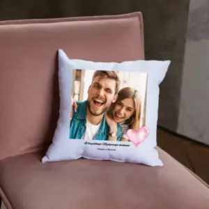 Poduszka ze zdjęciem i napisem