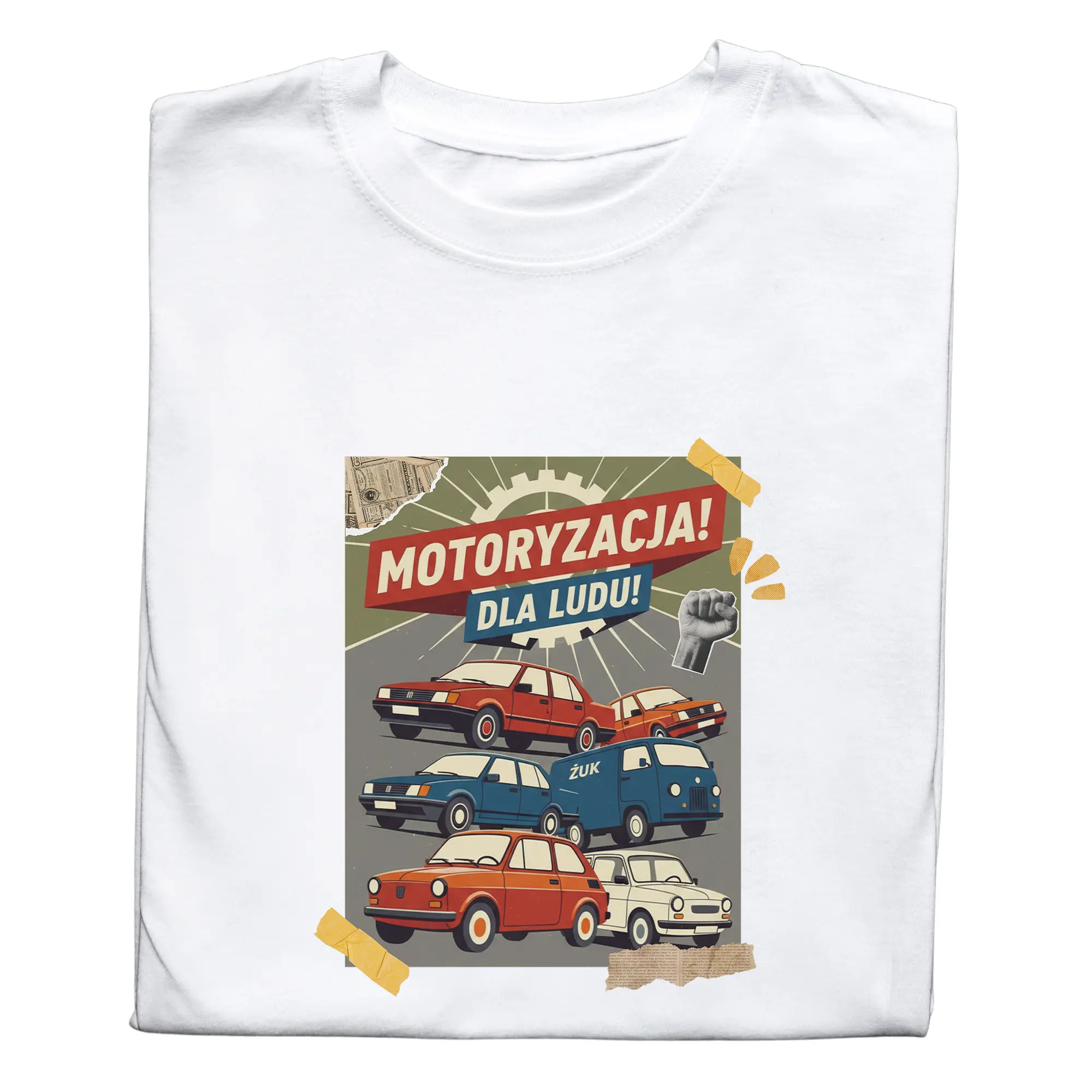 Koszulka z Nadrukiem Motoryzacja PRL – t-shirt dla fana, idealny prezent