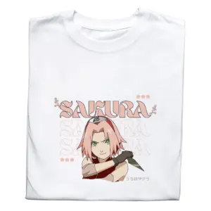 Koszulka z nadrukiem Sakura Naruto – Anime T-shirt, prezent dla fana Naruto