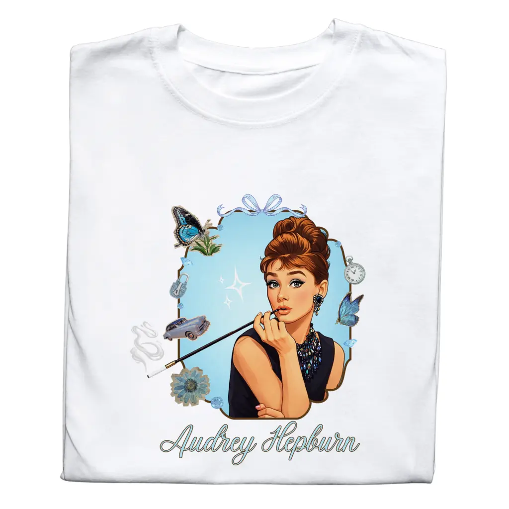 Koszulka Audrey  – t-shirt z nadrukiem, elegancki prezent