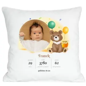 Foto poduszka ze zdjęciem maluszka
