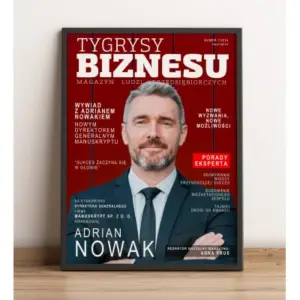 Plakat Tygrysy Biznesu – Okładka Sukcesu