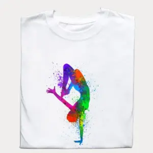 Koszulka z kolorową grafiką tancerza