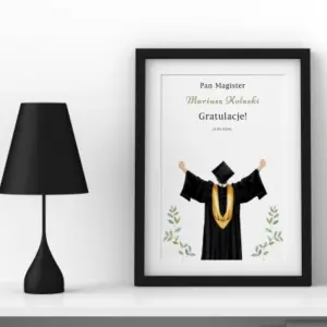 Plakat z Okazji Obrony Pracy Magisterskiej