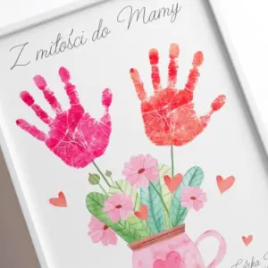 Wyjątkowy Prezent dla Mamy – Plakat z Odciskiem Dłoni