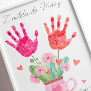 Wyjątkowy Prezent dla Mamy – Plakat z Odciskiem Dłoni
