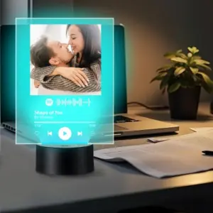 Podświetlane Szkło Akrylowe z Twoim Zdjęciem i Kodem Spotify