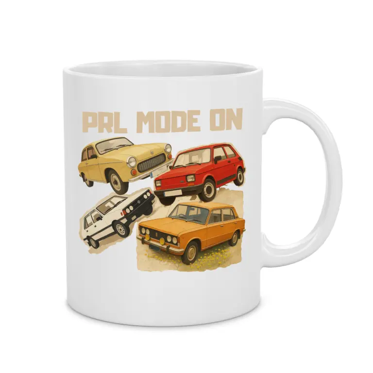 Kubek PRL Mode On – kubek z nadrukiem 330 ml, prezent dla fana PRL
