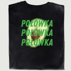 Lepsza Połówka – koszulka z awokado, śmieszny nadruk, modny styl