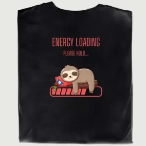 Koszulka z grafiką śpiącego leniwca – Energy Loading na Wesoło
