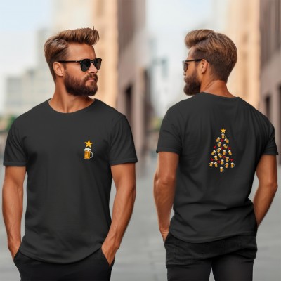 Świąteczna Koszulka z Kuflową Choinką – Humor i Klimat w Jednym