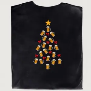 Świąteczna Koszulka z Kuflową Choinką – Humor i Klimat w Jednym
