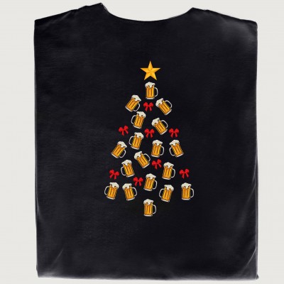 Świąteczna Koszulka z Kuflową Choinką – Humor i Klimat w Jednym