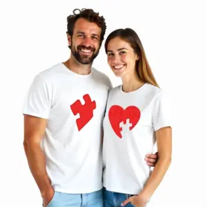 Koszulki dla Par Puzzle – Razem Tworzymy Jedność