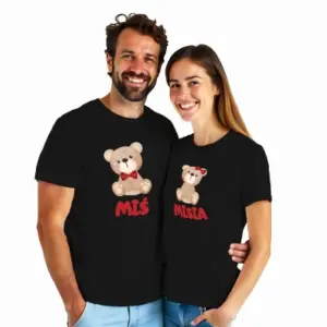 Koszulki dla Par – Miś & Misia – Bo Każdy Miś Ma Swoją Misię