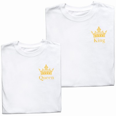 Zestaw T-Shirtów dla Pary King & Queen z Waszym Zdjęciem