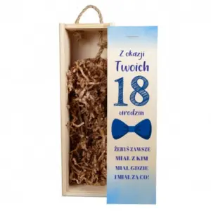 Drewniana skrzynka na alkohol