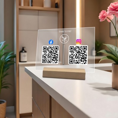 Twoje Social Media w Jednym Miejscu - Tabliczka z QR