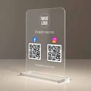 Tabliczka QR do Facebooka i Instagrama