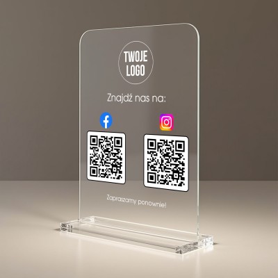 Tabliczka QR do Facebooka i Instagrama
