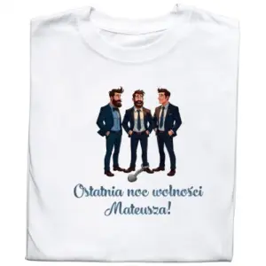 Koszulka na Wieczór Kawalerski – Ostatnia Noc Wolności [Imię]