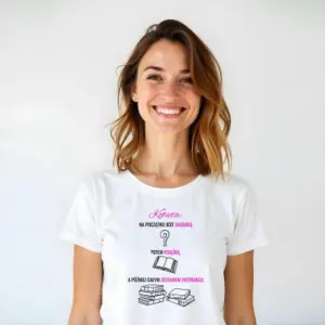 Koszulka „Kobieta Na Początku Jest Zagadką, Potem Książką, A Później Całym Zestawem Instrukcji”