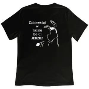 Koszulka z nadrukiem "Zainwestuj w Tiktaki" – Śmieszny prezent z osłem