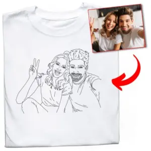 Koszulka Lineart ze Zdjęcia – Spersonalizowany Prezent Pełen Stylu