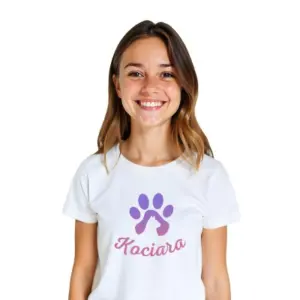 Koszulka z nadrukiem „KOCIARA” – Dla prawdziwych miłośniczek kotów