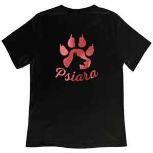 Koszulka z nadrukiem „PSIARA” – Dla prawdziwych miłośniczek psów!