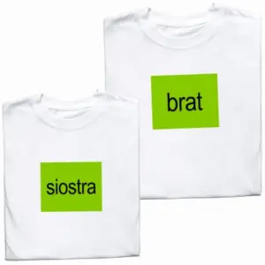 Zestaw koszulek „BRAT & SIOSTRA” – rodzinny duet z charakterem!