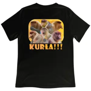 Koszulka z nadrukiem „KURŁA !!!” – Gdy brak słów, wchodzi klasyk