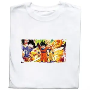Koszulka z nadrukiem Dragon Ball – energia Saiyanina
