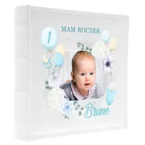 Personalizowany album dla dziecka na roczek – ze zdjęciem na okładce